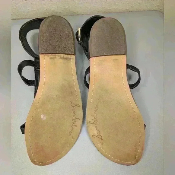 SAM EDELMAN Genette Gladiator Sandal Shoes Size 8.5 black/gold/brown - Picture 3 of 11